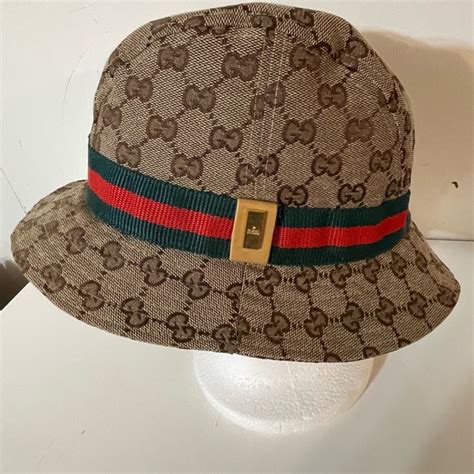 red gucci butterfly hat|Gucci bucket hat.